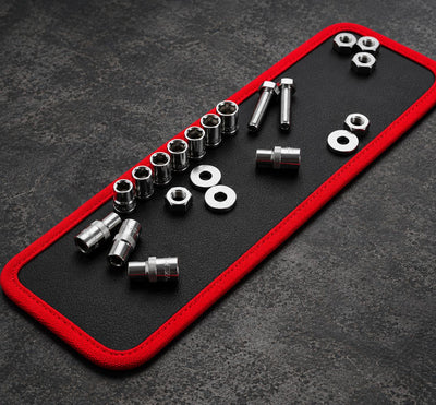 GripMag leather magnetic mat, close-up view