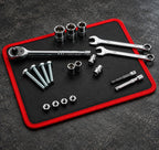 GripMag leather magnetic mat in use in the workshop