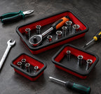 GripMag foldable silicone parts tray holding small parts