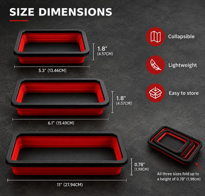 GripMag silicone parts tray folded flat