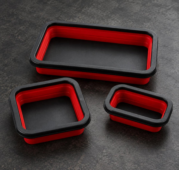 Foldable Silicone Parts Tray Set