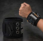 GripMag magnetic wristband holding screws on the wrist