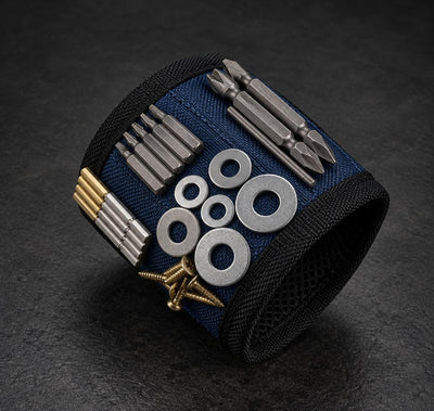 GripMag magnetic wristband in blue