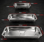 GripMag stainless steel parts tray with magnetic base
