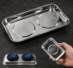 GripMag stainless steel parts tray holding screws and bolts