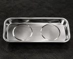 GripMag stainless steel magnetic parts tray, medium