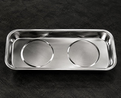 GripMag stainless steel magnetic parts tray, medium